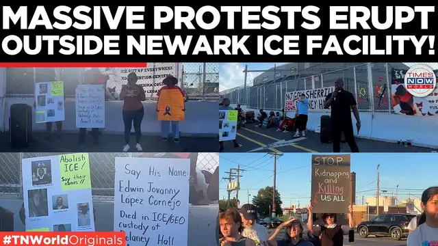 Video thumbnail for "He Died Inside Here": Fury Outside Newark ICE Facility After 41-Year-Old Migrant Dies in Custody!