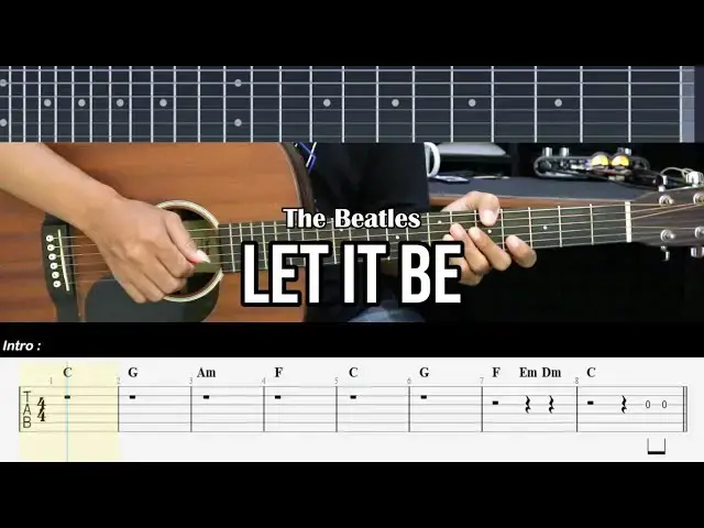 Video thumbnail for Let It Be - The Beatles | EASY Guitar Tutorial TABS