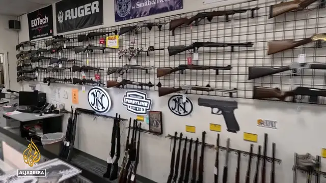Video thumbnail for US gun control debate: States face legal challenges over assault weapons ban
