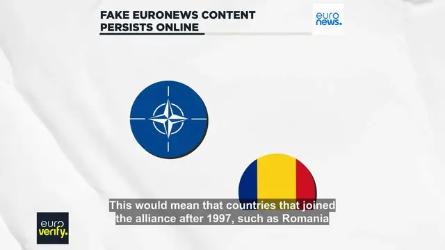 'Video thumbnail for Romania, NATO and sham accounts: Fake Euronews content persists online'