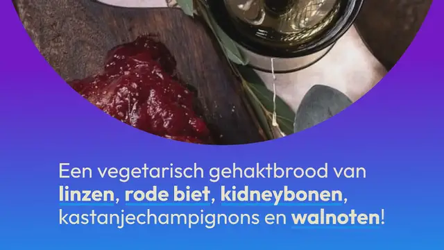 Video thumbnail for Vegetarisch gehaktbrood met cranberry compote