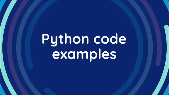 Video thumbnail for Python code examples | Python Programming Example | Programming Code