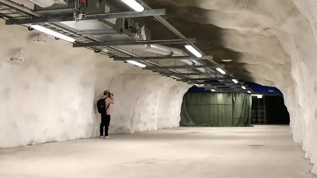 'Video thumbnail for Finland's underground city: Residents use bomb shelter for leisure activities'