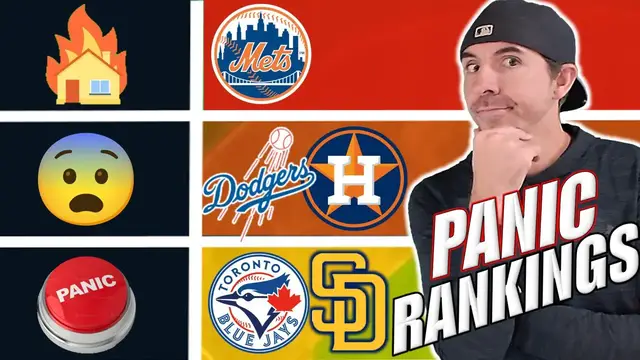'Video thumbnail for MLB Panic Tier Ranking: Mets, Dodgers, Padres, Astros, Blue Jays & More'