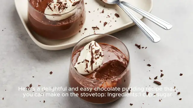 Video thumbnail for Chocolate pudding recipe