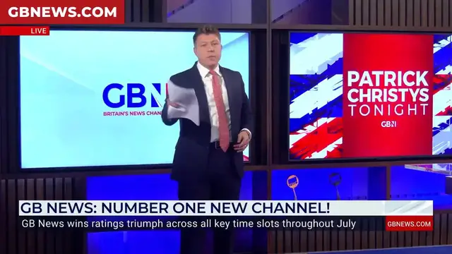 'Video thumbnail for 'Thank you for making GB News Britain's number one news channel!', says Patrick Christys'