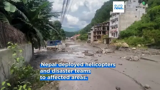 Video thumbnail for At least 19 dead and more than 380 tourists missing after flash flooding in Nepal