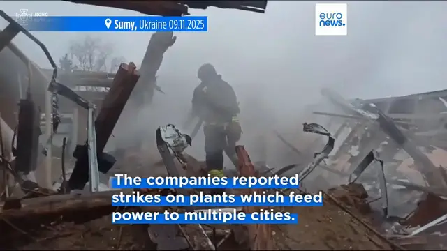 'Video thumbnail for Ukraine and Russia trade overnight strikes on energy facilities'