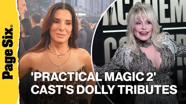 Video thumbnail for Sandra Bullock, Nicole Kidman and 'Practical Magic 2' stars pay tribute to Dolly Parton