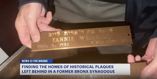 Video thumbnail for Two former members of Kingsbridge synagogue search for families of roughly 320 memorial plaques
