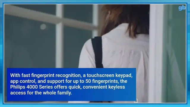 Video thumbnail for Philips 4000 Series Guide: A Sleek Touchscreen Smart Lock with Built-in Wi-Fi