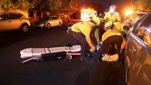 Video thumbnail for US, Los Angeles: Northridge Woman And Man Struck By Fleeing Vehicle.