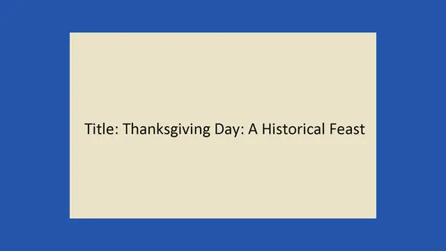 'Video thumbnail for Thanksgiving Day'