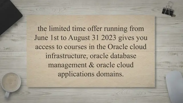 Video thumbnail for Free certification for oracle cloud infrastructure 2023.