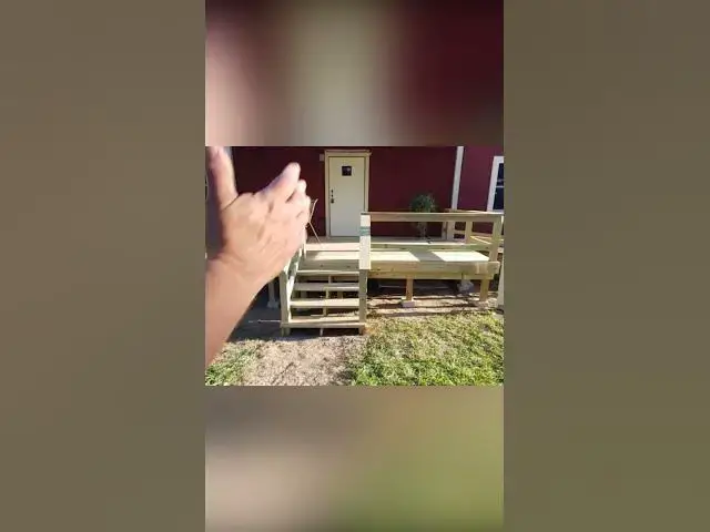Video thumbnail for Completed Deck with Wheelchair Ramp #shorts