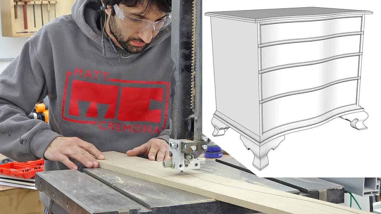 Video thumbnail for Matthew Cremona: Serpentine Chest of Drawers Build Part 1 | Design & Lumber Selection