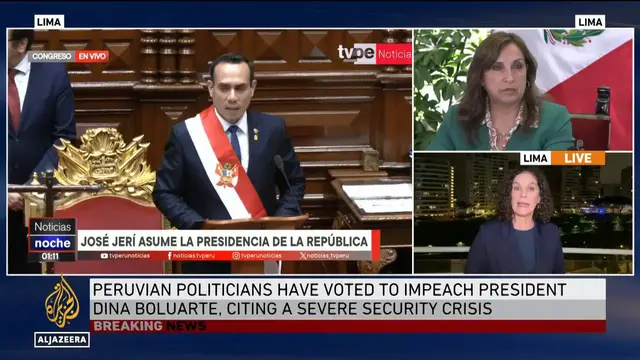 'Video thumbnail for Peru in Crisis: President Dina Boluarte Impeached'