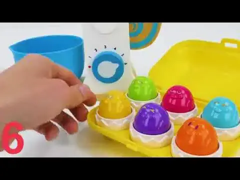 'Video thumbnail for 馃敶Toy Learning Video for Toddlers馃敶 Learn Shapes, Colors, Food Names, Counting with a Birthday Cake!'