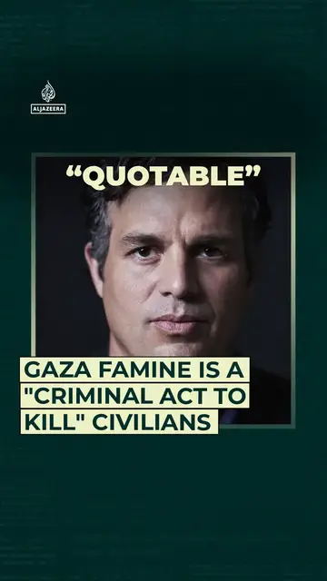 'Video thumbnail for Gaza famine is a “criminal act to kill” civilians'