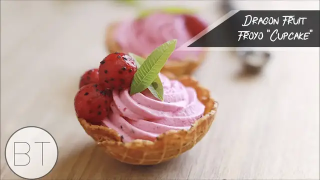 'Video thumbnail for Dragon Fruit Froyo "Cupcake"'