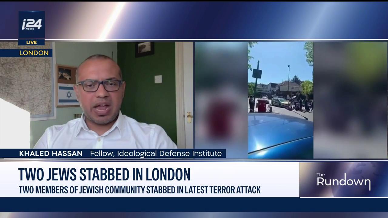 Video thumbnail for Khaled Hassan discusses UK stabbing of two Jews