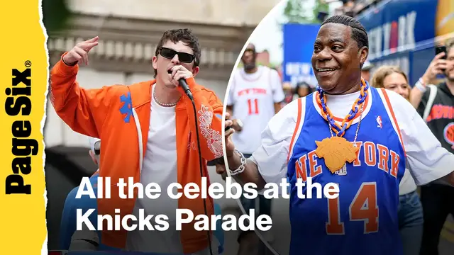 Video thumbnail for All the celebs at the Knicks Parade: Timothée Chalamet, Tracy Morgan, more
