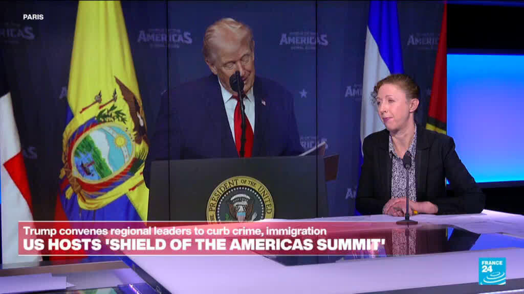 Video thumbnail for Trump convenes regional leaders to curb crime, immigration