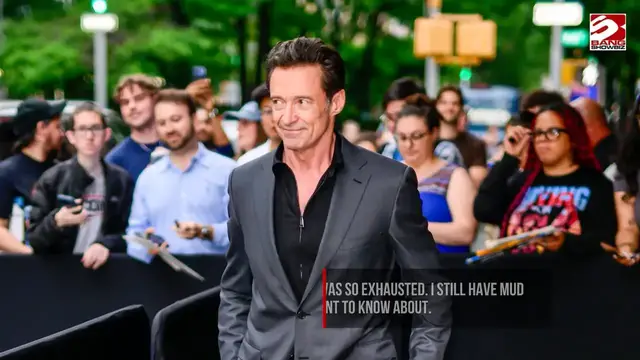 Video thumbnail for Hugh Jackman was 'internally grumpy' after filming his first scene for The Death of Robin Hood