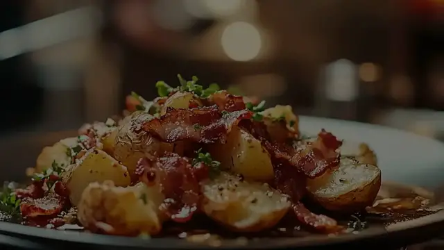 'Video thumbnail for Loaded Bacon Roasted Garlic Potatoes'