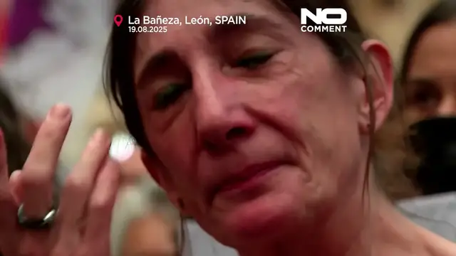 'Video thumbnail for Protesters call for central government control of wildfires in Spain'