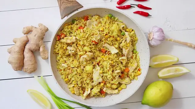 'Video thumbnail for Quick Pork Fried Rice Recipe'