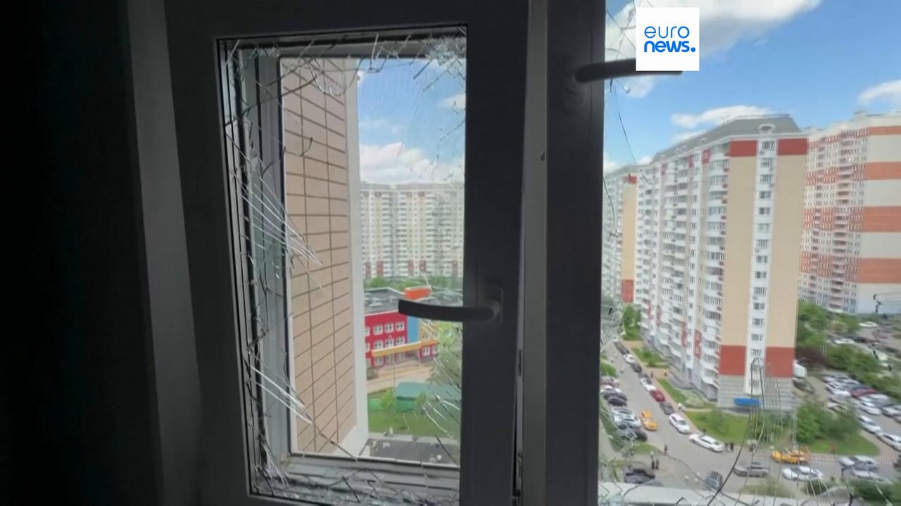 Video thumbnail for One of Ukraine's largest drone attacks kills 3 in Moscow area, Russia says