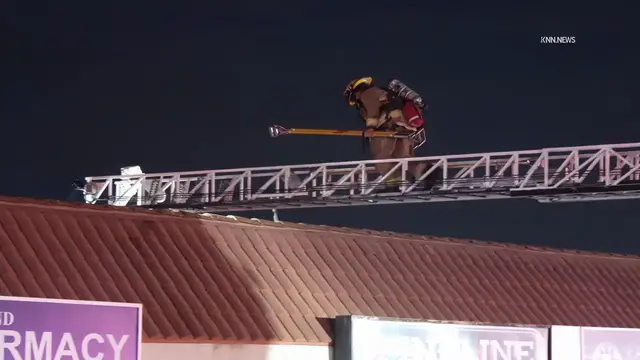 Video thumbnail for US, Los Angeles: Sun Valley Fire Breaks Out at Strip Mall With Sound On Tape.