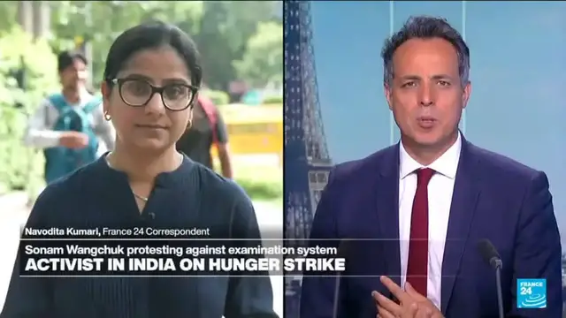 Video thumbnail for Indian activist on hunger strike for 20 days taken to hospital