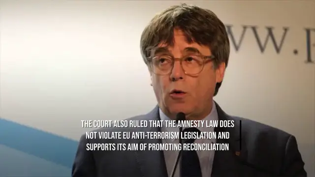Video thumbnail for EU Court Backs Catalan Amnesty Law In Win For Sánchez And Puigdemont.