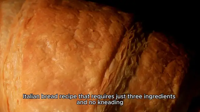 'Video thumbnail for 3-Ingredient Italian No-Knead Bread Recipe – Easy & Delicious'