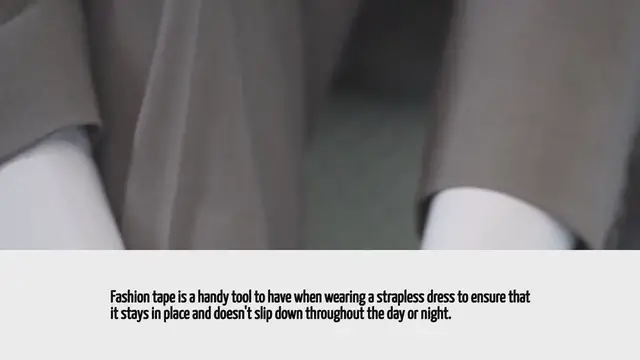 Video thumbnail for How To Use Fashion Tape For Strapless Dress