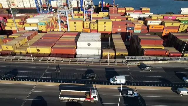 Video thumbnail for Brazil: Containers pile up at port area in Brazil's Rio de Janeiro.