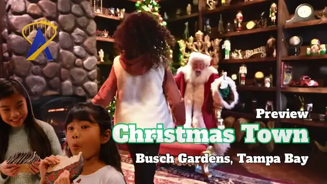 'Video thumbnail for A Quick Look at the Holiday Magic of Christmas Town at Busch Gardens!'