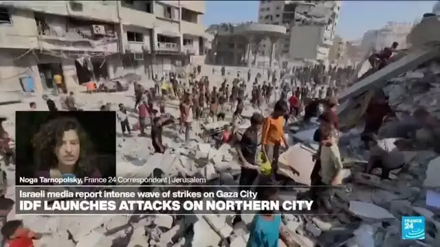 'Video thumbnail for Reports of heavy bombings and IDF tanks in centre'