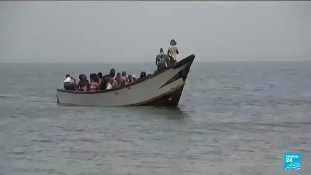'Video thumbnail for Migrant boat sinks off Yemen, killing at least 68'