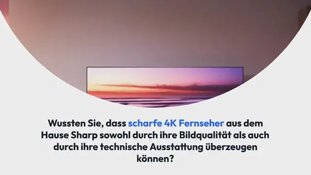 Video thumbnail for Sharp 4K Fernseher Test: Die 3 besten Sharp 4K Fernseher