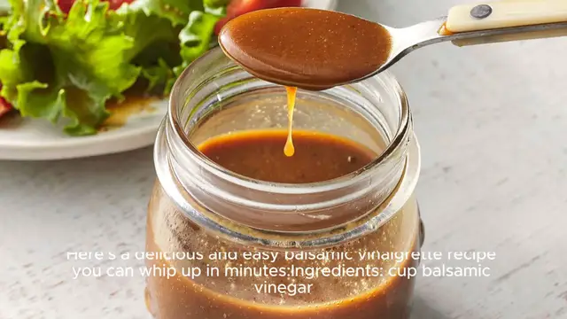 Video thumbnail for Balsamic vinaigrette recipe