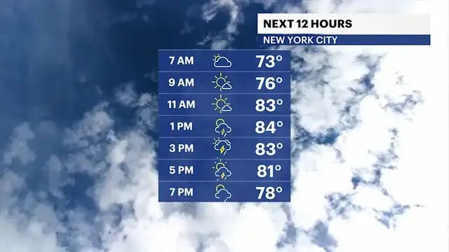 Video thumbnail for Scattered showers and storms return with heat and humidity for The Bronx