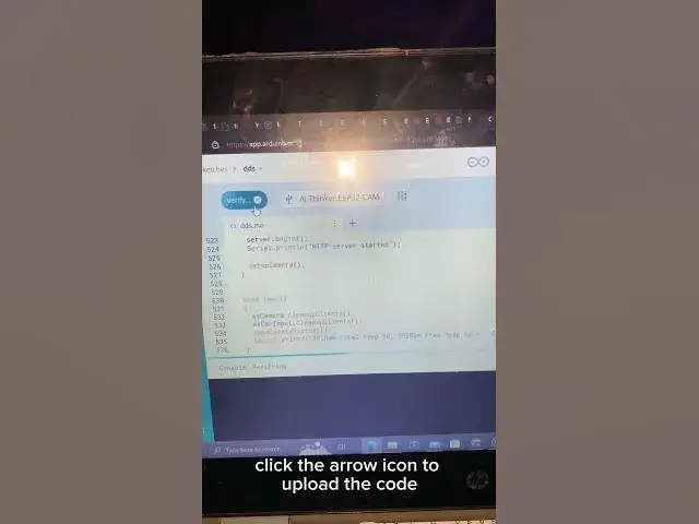 Video thumbnail for How to upload code using Arduino cloud editor #arduino #electronic #esp32 #esp32cam