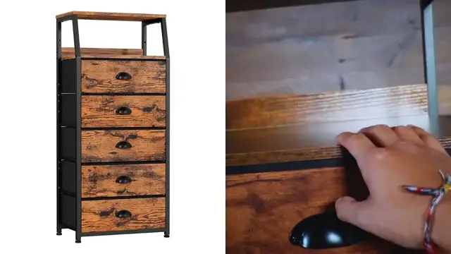 Video thumbnail for Furnulem Tall 5 Drawers Dresser Assembly And Overview