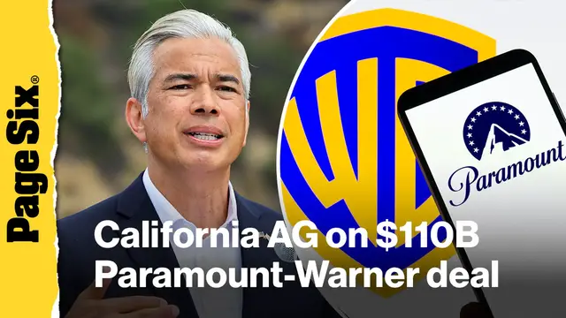 Video thumbnail for California Attorney General speaks on suing to block Paramount's $110 billion Warner Bros deal