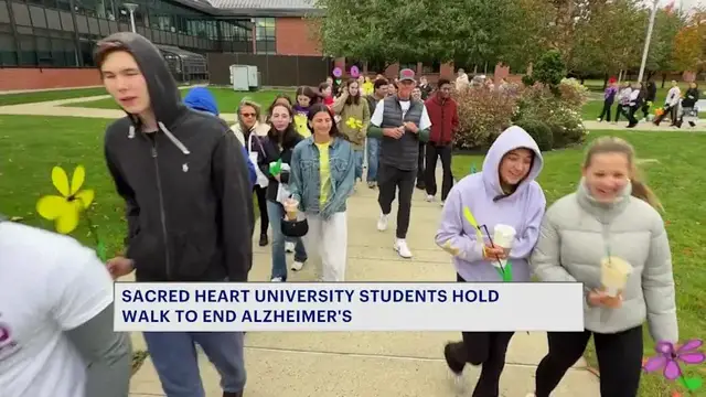 Video thumbnail for Sacred Heart University holds Walk to End Alzheimer's