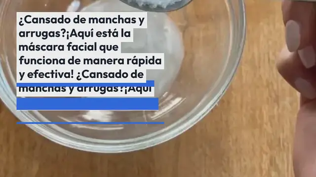 Video thumbnail for ¿Cansado de manchas y arrugas? ¡Aquí está la máscara facial que funciona de manera rápida y efectiva!