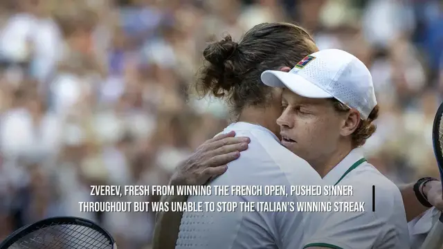 Video thumbnail for Sinner Defends Wimbledon Title With Victory Over Zverev.